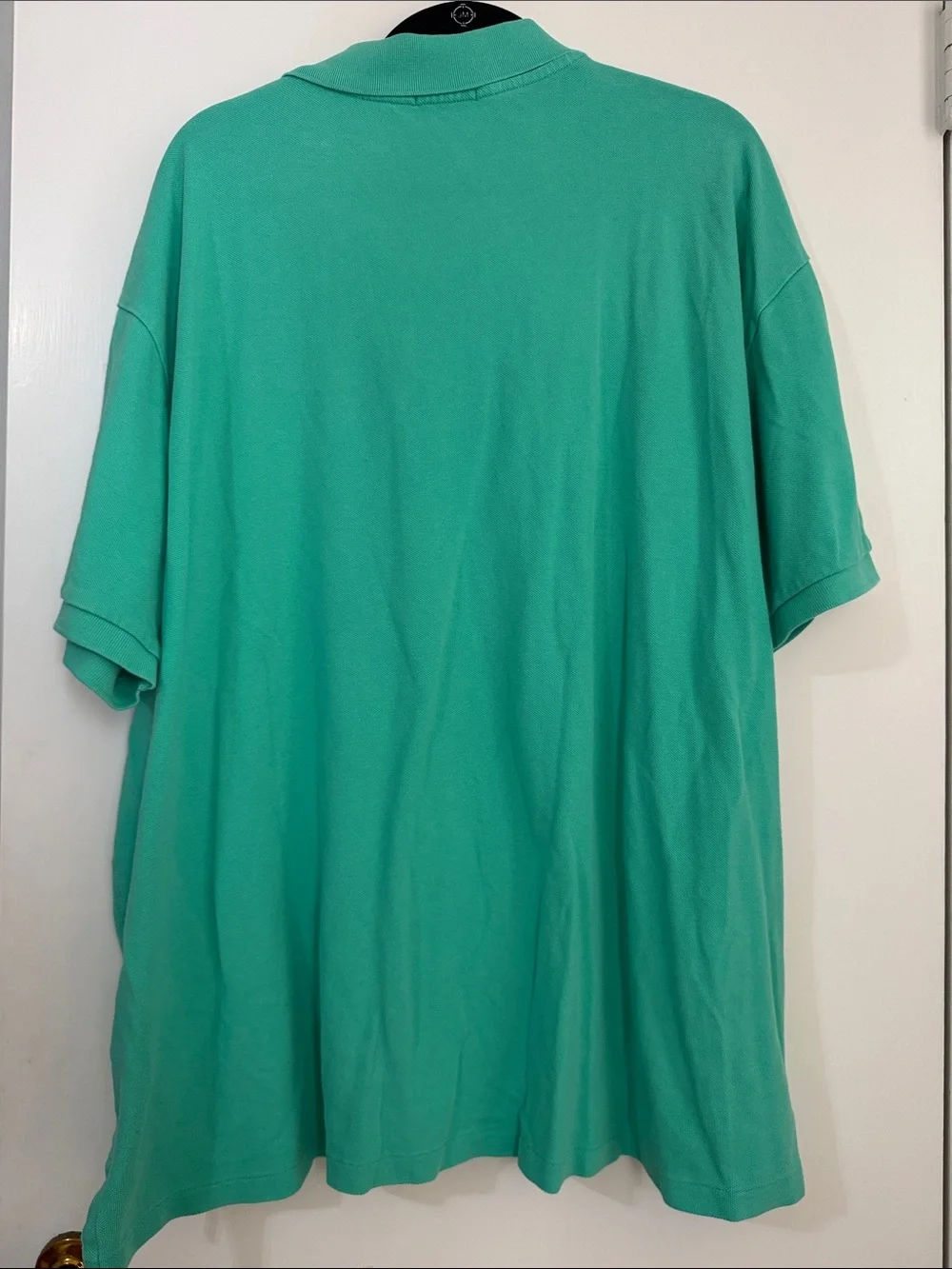 Polo by Ralph Lauren Teal Short-Sleeve Pique Polo with Lilac Logo